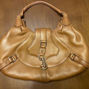 Satchel Shoulder Bag in Tan